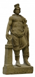 Statue, römischer Schutzgott, Römerpark, Köngen